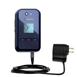 Gomadic Rapid Wall / AC Charger for the Kyocera E2000 - Brand w/ TipExchange Technology