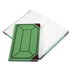Esselte Pendaflex Corp. Record/Account Book, Green/Red Cover, Journal Rule, 12 1/2 x 7 5/8, 300 Pages