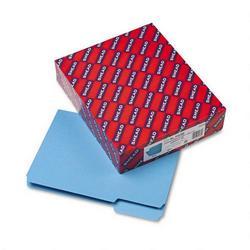 Smead Manufacturing Co. Recycled Interior File Folders, 3/4 Capacity, Letter, 1/3 Cut, Blue, 100/Bx