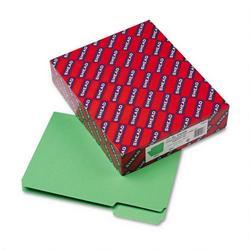 Smead Manufacturing Co. Recycled Interior File Folders, 3/4 Capacity, Letter, 1/3 Cut, Green, 100/Bx