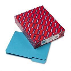 Smead Manufacturing Co. Recycled Interior File Folders, 3/4 Capacity, Letter, 1/3 Cut, Teal, 100/Bx