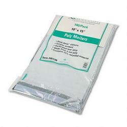 Quality Park Recycled Plain White Poly Mailers with Redi Strip™ Closure, 10 x 15, 100/Pack