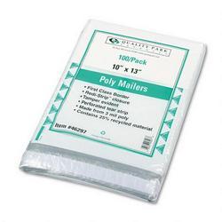 Quality Park Recycled White Poly Mailer with First Class Border, 10 x 13, 100/Pack