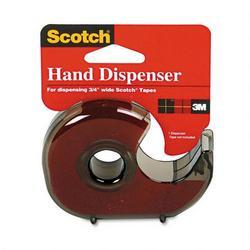3M Refillable Hand Tape Dispenser for 1/2 and 3/4 Wide Tapes, 1 Core