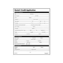 Socrates Media Rental/Credit Application Real Estate Forms, 11 x 8 1/2, 4 Forms per Pack