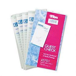 Tops Business Forms Restaurant Guest Check Pad, Numbered, 3 3/8 x 5 1/2, 100/Pd, 10 Pd/Polypack