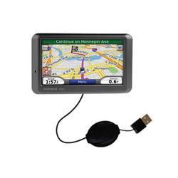 Gomadic Retractable USB Cable for the Garmin Nuvi 770 with Power Hot Sync and Charge capabilities - Gomadic