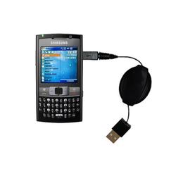 Gomadic Retractable USB Cable for the Samsung SGH-i780 with Power Hot Sync and Charge capabilities - Gomadic