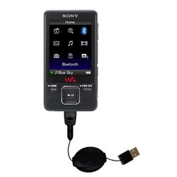 Gomadic Retractable USB Cable for the Sony Walkman NWZ-A828 with Power Hot Sync and Charge capabilities - Go