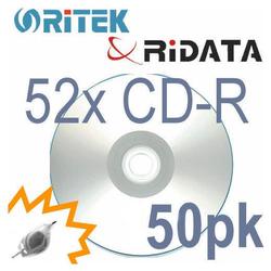 Bastens Ritek RiData 52x CD-R silver matte in shrink wrap (BAST-842613049195)