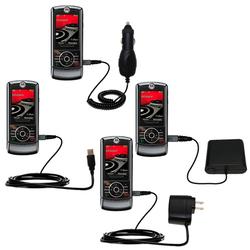 Gomadic Road Warrior Kit for the Motorola ROKR Z6M includes a Car & Wall Charger AND USB cable AND Battery E