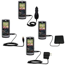 Gomadic Road Warrior Kit for the Motorola ROKR Z6TV includes a Car & Wall Charger AND USB cable AND Battery