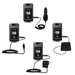 Gomadic Road Warrior Kit for the Motorola W755 includes a Car & Wall Charger AND USB cable AND Battery Exten