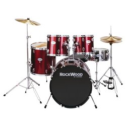 Rockwood Rwd-wr 5-piece Drum Kit (rwd, Wine Red)