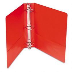 Universal Office Products Round Ring Binder, Suede Finish Vinyl, 2 Capacity, Red