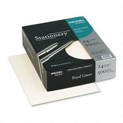 Wausau Papers Royal Linen® Paper, 8 1/2 x 11, 24 lb., Ivory, 500 Sheets/Box, Recycled