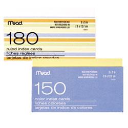 Mead Products Ruled Index Cards with Tray (MEA63036)