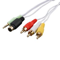 Eforcity S-Video Male + 3.5mm Audio to 3 RCA Composite Cable, 12FT from Eforcity