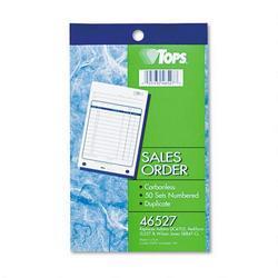 Tops Business Forms Sales Slip Book, Carbonless Duplicate, 4 1/4 x 6 3/8, 12 Lines, 50/Book