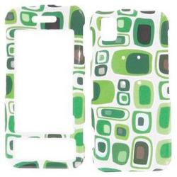 Wireless Emporium, Inc. Samsung Instinct M800 Green Boxes Snap-On Protector Case Faceplate