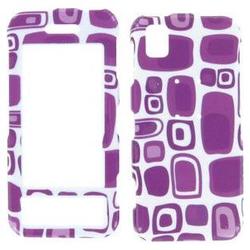 Wireless Emporium, Inc. Samsung Instinct M800 Purple Boxes Snap-On Protector Case Faceplate