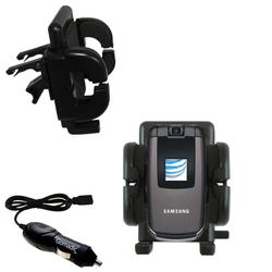Gomadic Samsung SLM SGH-A747 Auto Vent Holder with Car Charger - Uses TipExchange