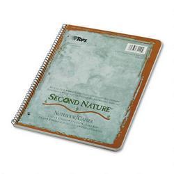 Tops Business Forms Second Nature® 1 Subject Wirebound Notebook, 3 Hole Punched, 11x8 1/2, 50 Sheets