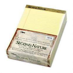 Tops Business Forms Second Nature® Recycled 8 1/2x11 Pads, Canary, Legal Rule, 50 Sheets/Pad, 12/Pack