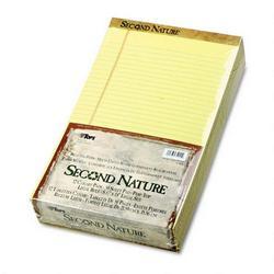 Tops Business Forms Second Nature® Recycled 8 1/2x14 Pads, Canary, Legal Rule, 50 Sheets/Pad, 12/Pack