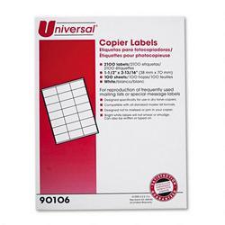 Universal Office Products Self Adhes. Address Labels for Copiers, Bright White, 1 1/2 x 2 13/16, 2100/Box