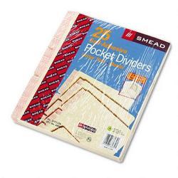 Smead Manufacturing Co. Self Adhesive Folder Dividers with 5 1/2 Pockets on Both Sides, Manila, 25/Pack