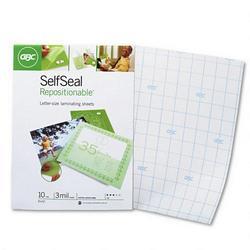 Quartet Manufacturing. Co. SelfSeal® Repositionable Laminating Sheets, 9 x 12, 10 Sheets per Pack