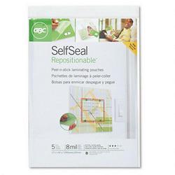 General Binding/Quartet Manufacturing. Co. SelfSeal® Repositionable Peel n Stick Laminating Pouches, 11 9/16x9 1/16, 5/Pack