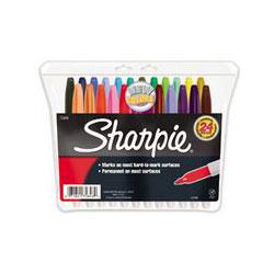 Faber Castell/Sanford Ink Company Sharpie Fine Tip Permanent Markers, 24 Color Pack, 1.0mm