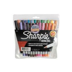 Faber Castell/Sanford Ink Company Sharpie Ultra Fine Tip Permanent Markers, 24 Color Pack, 0.2mm