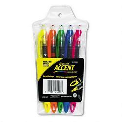 Faber Castell/Sanford Ink Company Sharpie® Liquid Accent® Pen Style Highlighter, Five Color Set