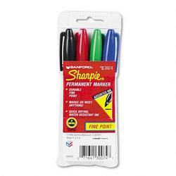 Faber Castell/Sanford Ink Company Sharpie® Permanent Markers, 1.0mm Fine Tip, 4 Color Set