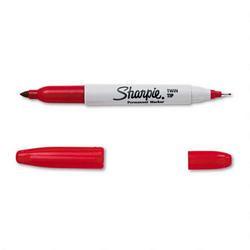 Faber Castell/Sanford Ink Company Sharpie® Twin Tip Permanent Marker, Fine 1.0mm/Ultra fine 0.3mm Tips, Red Ink