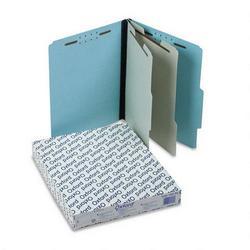 Esselte Pendaflex Corp. Six Section Classification Folders, Blue Pressboard, 2/5 Tab, Letter, 10/Box