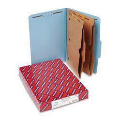 Smead Manufacturing Co. Six Section Pressboard Folders with 2 Pocket Dividers, Legal, Blue, 10/Box