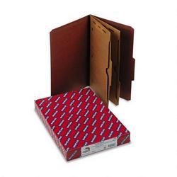 Smead Manufacturing Co. Six Section Pressboard Folders with 2 Pocket Dividers, Legal, Red, 10/Box