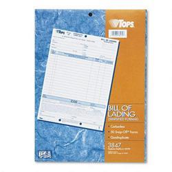 Tops Business Forms Snap Off Bill of Lading 16 Line Expanded Form, Carbonless Quad., 50 Sets/Pack