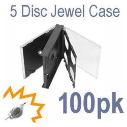 Bastens Standard 5 disc CD / DVD Jewel Case black tray