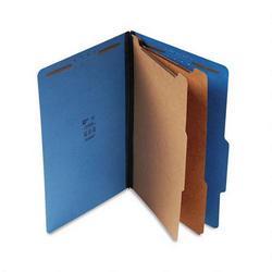 S And J Paper/Gussco Manufacturing Standard Classification Folder, 6 Section, 2 1/4 Exp, Legal, 15/BX, Cobalt Blue