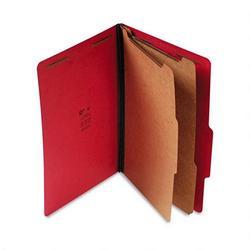 S And J Paper/Gussco Manufacturing Standard Classification Folder, 6 Section, 2 1/4 Exp, Legal, 15/BX, Ruby Red