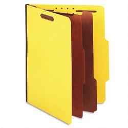S And J Paper/Gussco Manufacturing Standard Classification Folder, 6 Section, 2 1/4 Exp., Ltr, 15/BX, Bright Yellow
