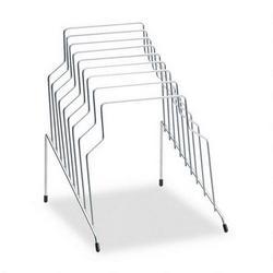 Fellowes Step File® Wire Organizer Rack, 8 Sections, Silver