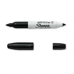 Faber Castell/Sanford Ink Company Super Sharpie® Twin Tip Permanent Marker, Fine and Chisel Tip, Black Ink
