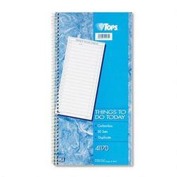 Tops Business Forms Things To Do Today Carbonless Spiral Daily Book, 11 x 5 1/2, 50 Sets/Pad