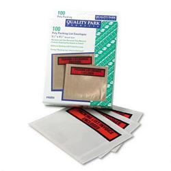 Quality Park Top Print Front Self Adhesive Packing List Envelopes with Clear Window, 100/Box